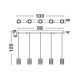 Pendule, Lustre suspendate - Lustra aurie cu 5 pendule LED PHOS