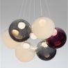 Lustra cu 7 pendule LED din sticla colorata SILENZIO