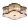 Plafoniera metal alama antique, sticla Lotus 3L
