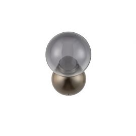 Aplica de perete LED metal nickel sticla fumurie SILENZIO