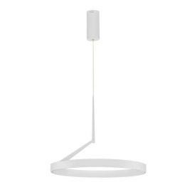 Pendule, Lustre suspendate - Lustra circulara aluminiu alb LED CCT ADALIZ 60cm