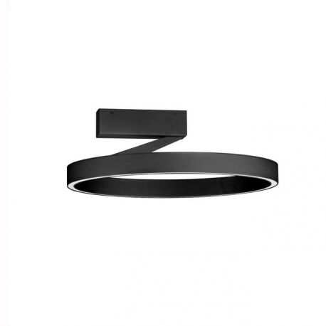 Plafoniere - Plafoniera circulara aluminiu negru LED CCT ADALIZ 50cm