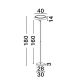 Lampadare - Lampadar circular aluminiu alb LED ADALIZ