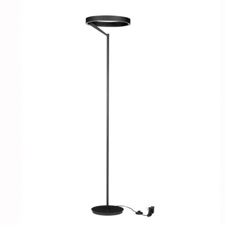 Lampadare - Lampadar circular aluminiu negru LED ADALIZ