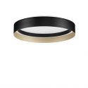 Plafoniera circulara aluminiu negru/auriu LED CCT LUMIA 45cm