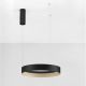 Pendule, Lustre suspendate - Lustra circulara aluminiu negru/auriu LED CCT LUMIA 50cm