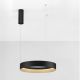 Pendule, Lustre suspendate - Lustra circulara aluminiu negru/auriu LED CCT LUMIA 50cm