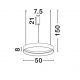 Pendule, Lustre suspendate - Lustra circulara aluminiu negru/auriu LED CCT LUMIA 50cm