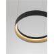 Pendule, Lustre suspendate - Lustra circulara aluminiu negru/auriu LED CCT LUMIA 50cm