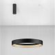 Pendule, Lustre suspendate - Lustra circulara aluminiu negru/auriu LED CCT LUMIA 60cm