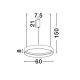 Pendule, Lustre suspendate - Lustra circulara aluminiu negru/auriu LED CCT LUMIA 60cm