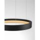 Pendule, Lustre suspendate - Lustra circulara aluminiu negru/auriu LED CCT LUMIA 60cm