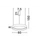 Pendule, Lustre suspendate - Lustra circulara aluminiu alb LED CCT LUMIA 60cm