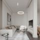 Pendule, Lustre suspendate - Lustra circulara aluminiu alb LED CCT LUMIA 50cm