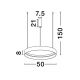 Pendule, Lustre suspendate - Lustra circulara aluminiu alb LED CCT LUMIA 50cm