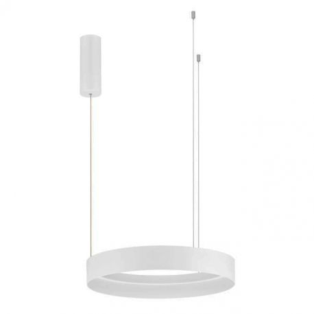 Pendule, Lustre suspendate - Lustra circulara aluminiu alb LED CCT LUMIA 50cm