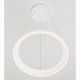 Pendule, Lustre suspendate - Lustra circulara aluminiu alb LED CCT OVIA 45cm