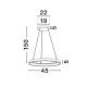 Pendule, Lustre suspendate - Lustra circulara aluminiu alb LED CCT OVIA 45cm