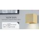 Aplice, corpuri de iluminat pentru pereti - Aplica iluminat ambiental metal auriu Newton Square