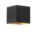 Aplica iluminat ambiental metal negru auriu Newton Square