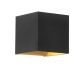 Aplice, corpuri de iluminat pentru pereti - Aplica iluminat ambiental metal negru auriu Newton Square