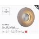 Aplice, corpuri de iluminat pentru pereti - Aplica LED metal nickel satin sticla gri Cleo