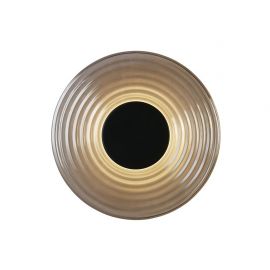 Aplice, corpuri de iluminat pentru pereti - Aplica LED metal negru mat sticla fumurie Cleo