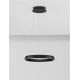 Pendule, Lustre suspendate - Lustra circulara aluminiu negru LED CCT OVIA 45cm
