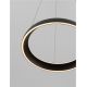 Pendule, Lustre suspendate - Lustra circulara aluminiu negru LED CCT OVIA 45cm