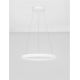 Pendule, Lustre suspendate - Lustra circulara aluminiu alb LED CCT OVIA 60cm