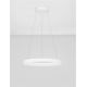 Pendule, Lustre suspendate - Lustra circulara aluminiu alb LED CCT OVIA 60cm