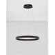 Pendule, Lustre suspendate - Lustra circulara aluminiu negru LED CCT OVIA 60cm