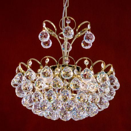 Lustre Cristal Asfour - Lustra cristal Asfour, KRISTALL KLASSISCH auriu 40cm