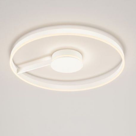 Lustre aplicate - Lustra circulara aluminiu alb LED CCT SIENA 80cm