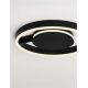 Lustre aplicate - Lustra circulara aluminiu negru LED CCT SIENA 40cm