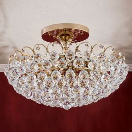 Lustre Cristal Asfour - Lustra cristal Asfour, KRISTALL KLASSISCH auriu 55cm