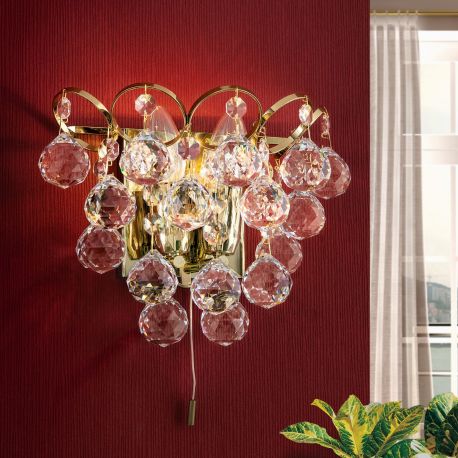 Aplice Cristal Asfour - Aplica de perete cristal Asfour KRISTALL KLASSISCH auriu