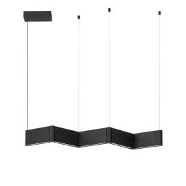 Lustra suspendata LED aluminiu negru FLUSSO