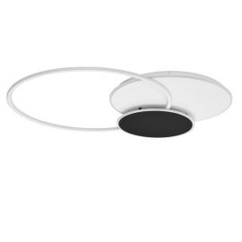 Lustra LED aplicata stil modern RUBIC alb negru 