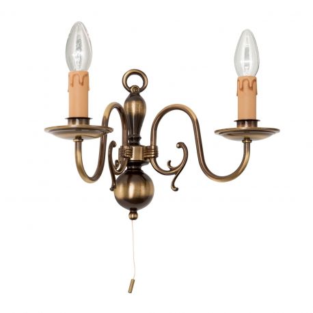 Aplice, corpuri de iluminat pentru pereti - Aplica de perete design rustic FLAMISCH patina