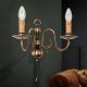 Aplice, corpuri de iluminat pentru pereti - Aplica de perete design rustic FLAMISCH patina
