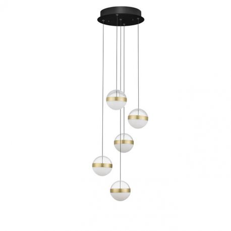 Pendule, Lustre suspendate - Lustra cu 5 Pendule LED stil modern ALAZ