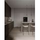 Pendule, Lustre suspendate - Pendul incastrabil LED stil minimalist 3000K NOTIC negru
