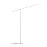Lampa LED dimabila de podea directionabila TENSO alba