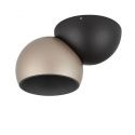Spot LED aplicat aluminiu LUSA negru/champagne