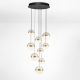 Pendule, Lustre suspendate - Lustra cu 9 Pendule LED stil modern ALAZ
