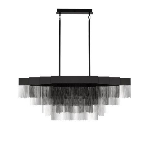 Candelabre, Lustre - Lustra LED suspendata design modern REVIA negru