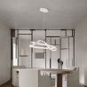 Lustra suspendata LED CCT OLIA aluminiu alb