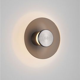 Aplice, corpuri de iluminat pentru pereti - Aplica LED design ambiental Esti maro inchis 15cm