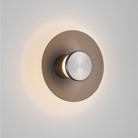 Aplice, corpuri de iluminat pentru pereti - Aplica LED design ambiental Esti maro inchis 15cm
